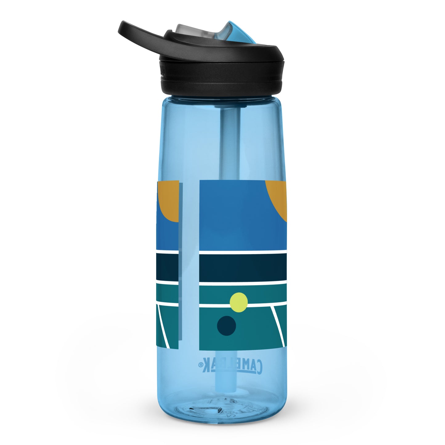 Minimalist Pickleball Court on sports water bottle