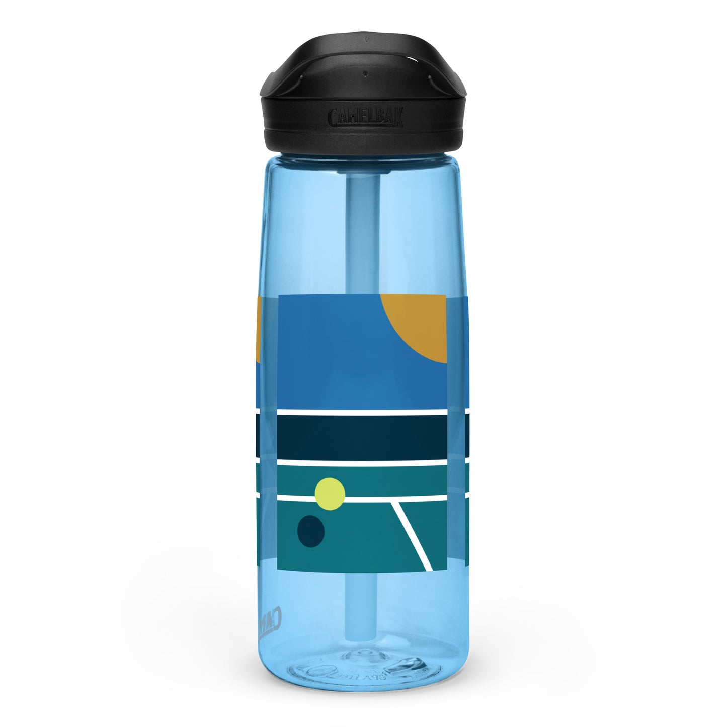 Minimalist Pickleball Court on sports water bottle