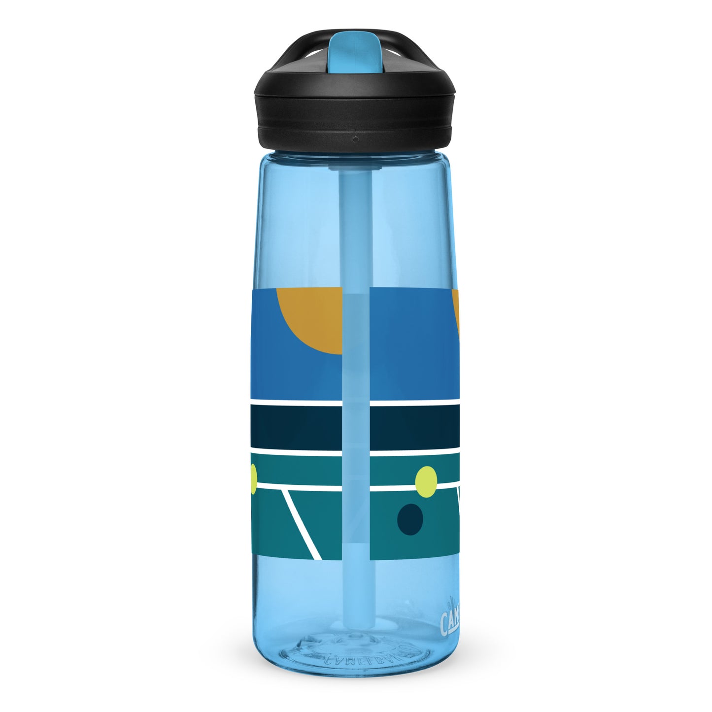 Minimalist Pickleball Court on sports water bottle