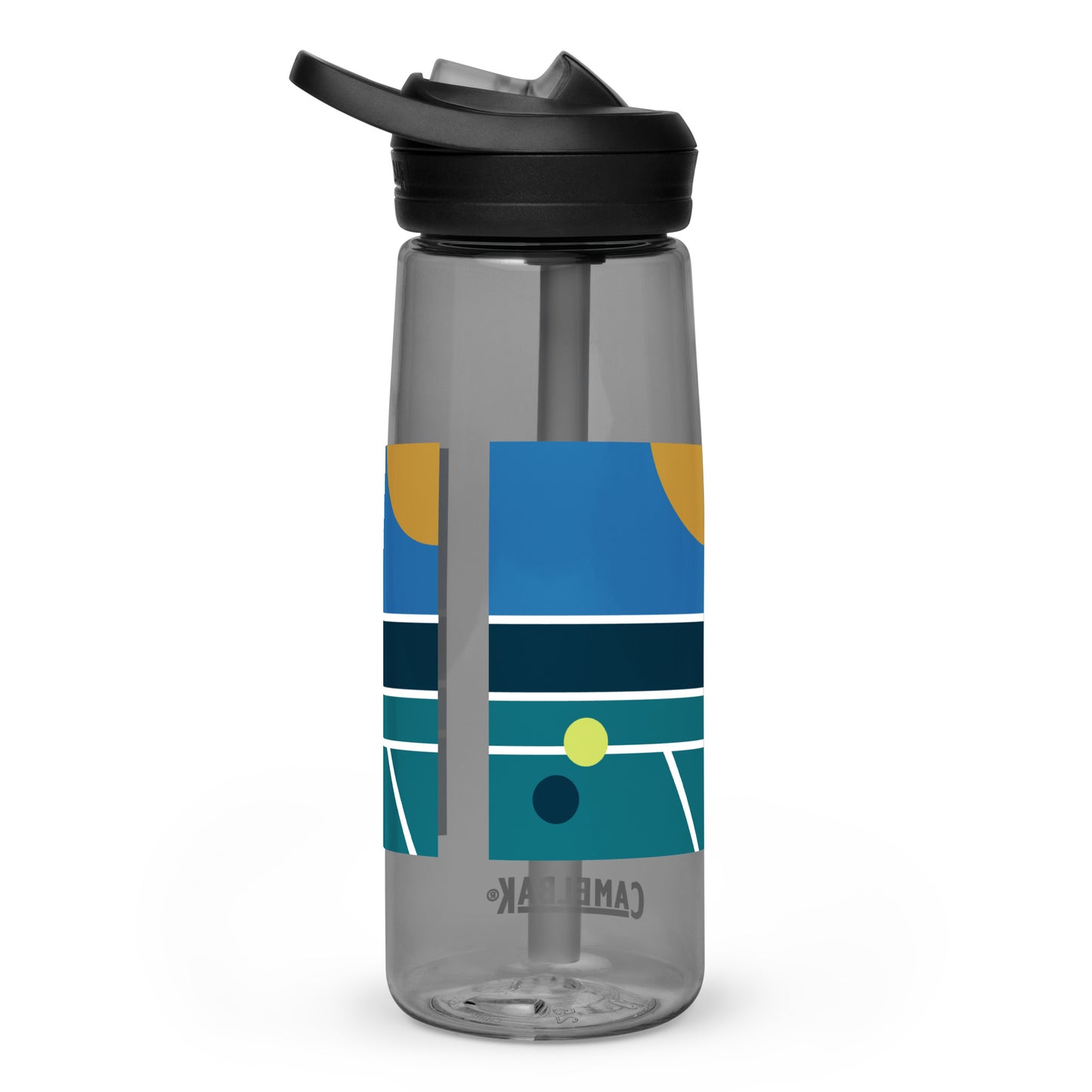 Minimalist Pickleball Court on sports water bottle