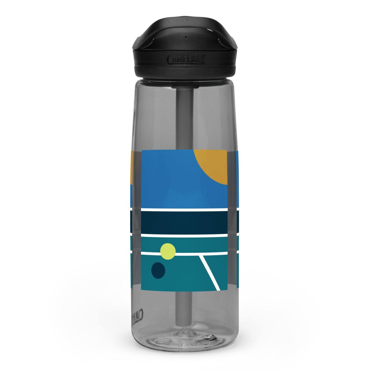 Minimalist Pickleball Court on sports water bottle