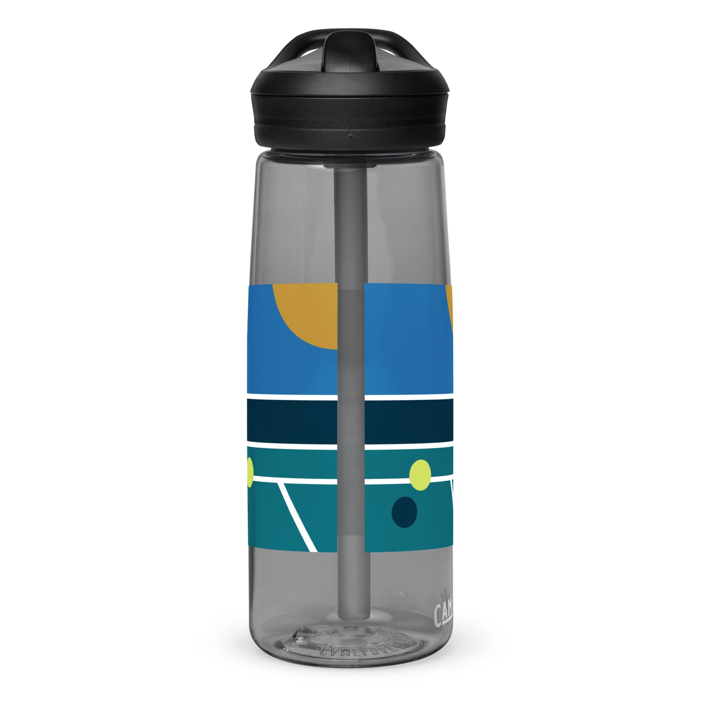 Minimalist Pickleball Court on sports water bottle