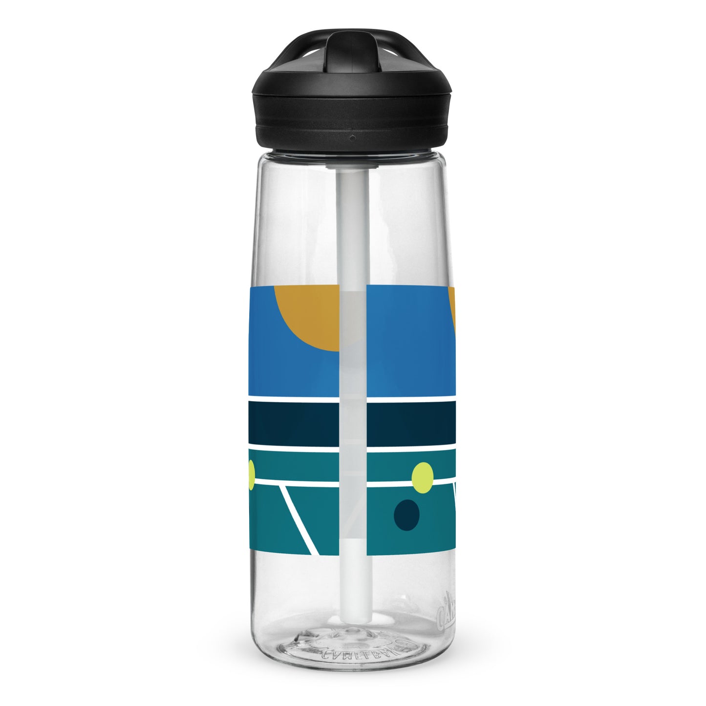 Minimalist Pickleball Court on sports water bottle