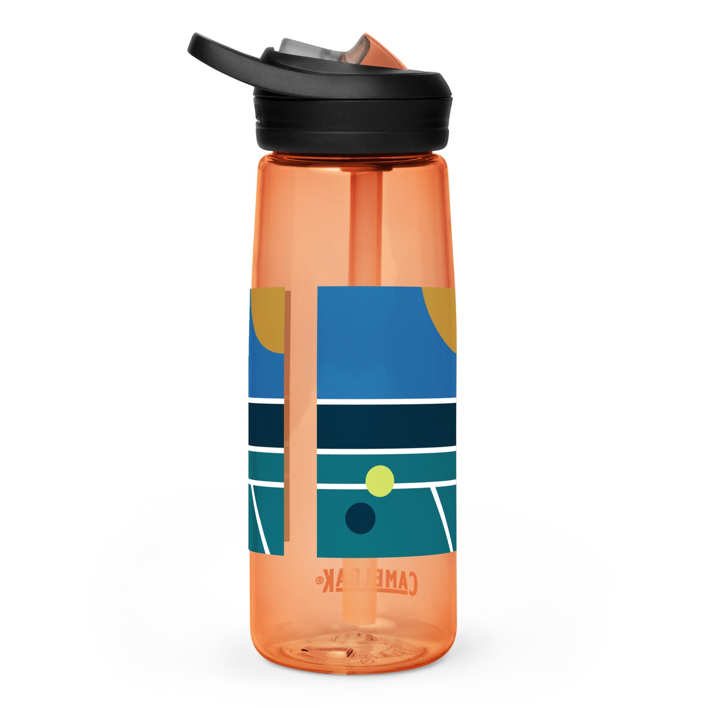 Minimalist Pickleball Court on sports water bottle