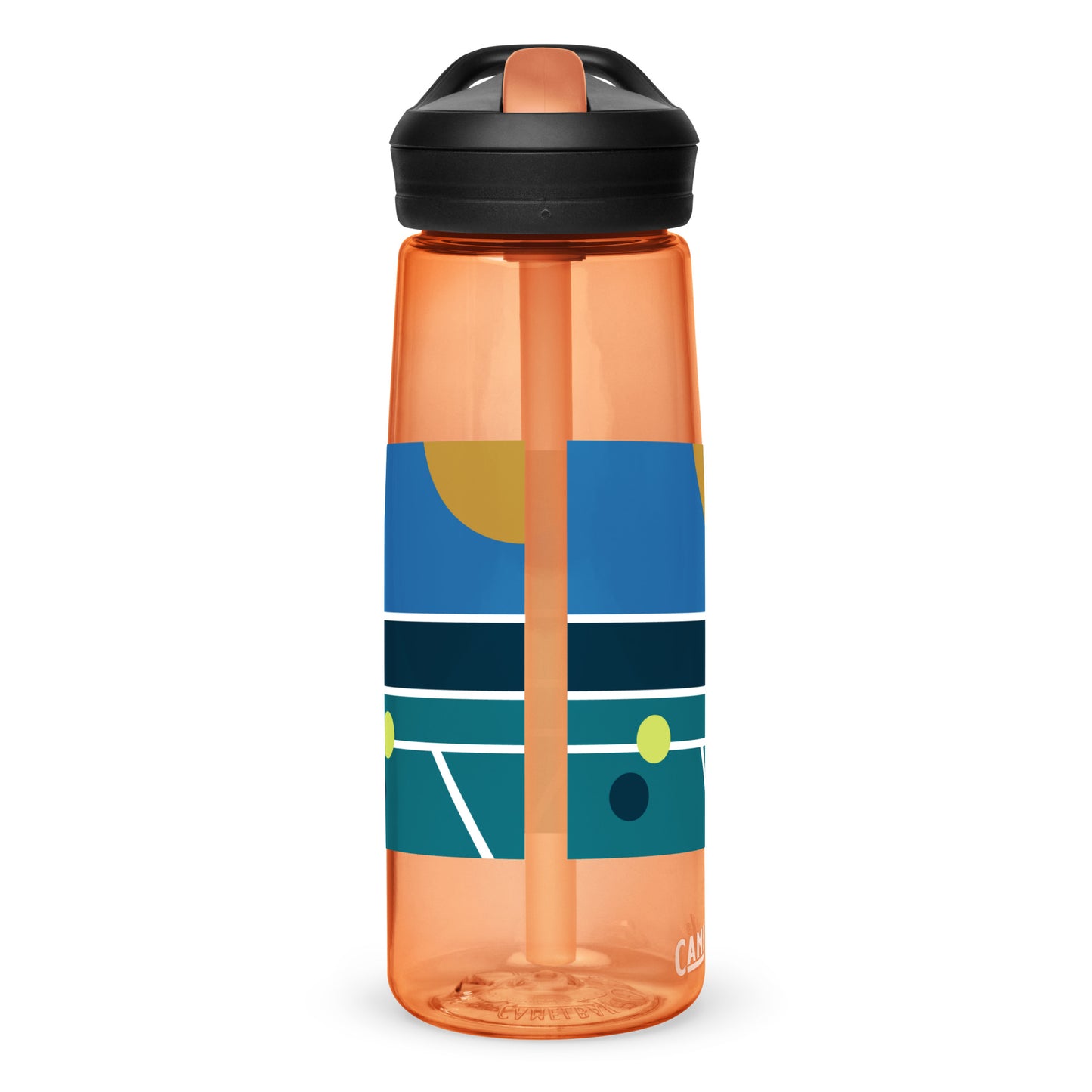 Minimalist Pickleball Court on sports water bottle