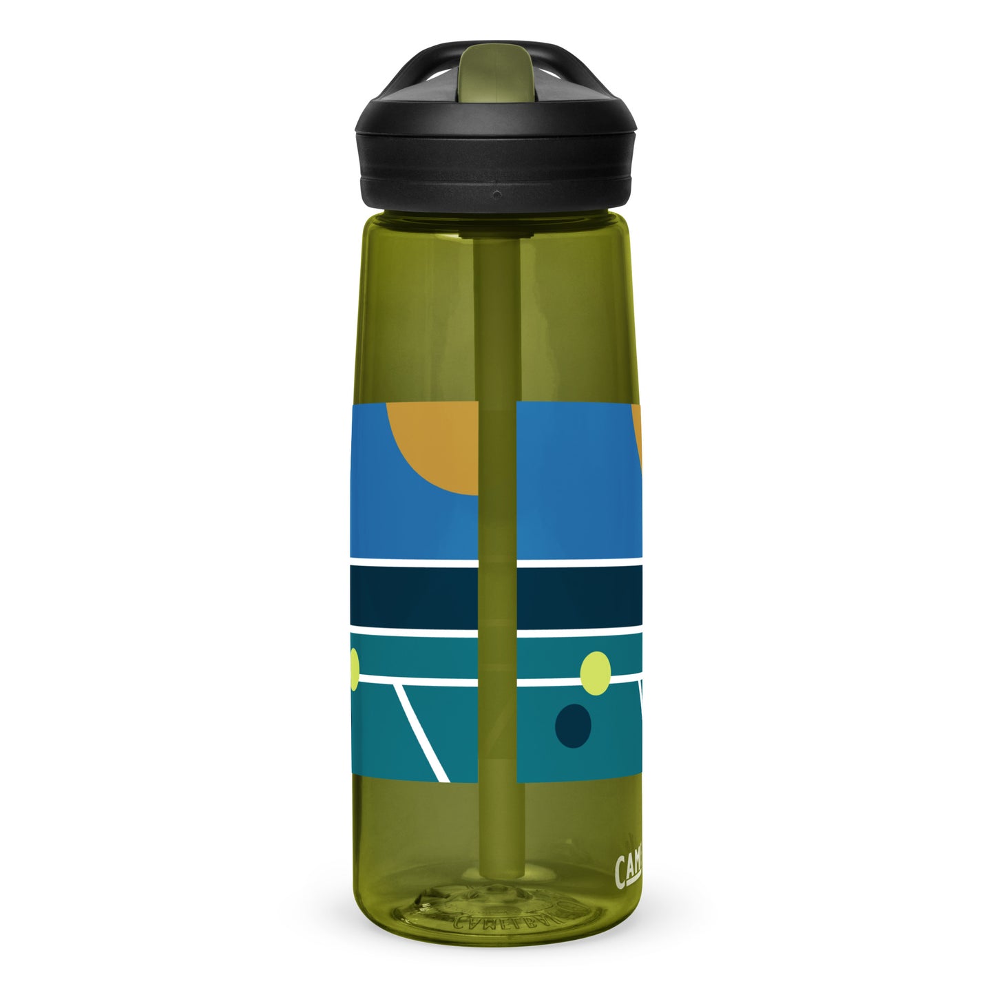 Minimalist Pickleball Court on sports water bottle