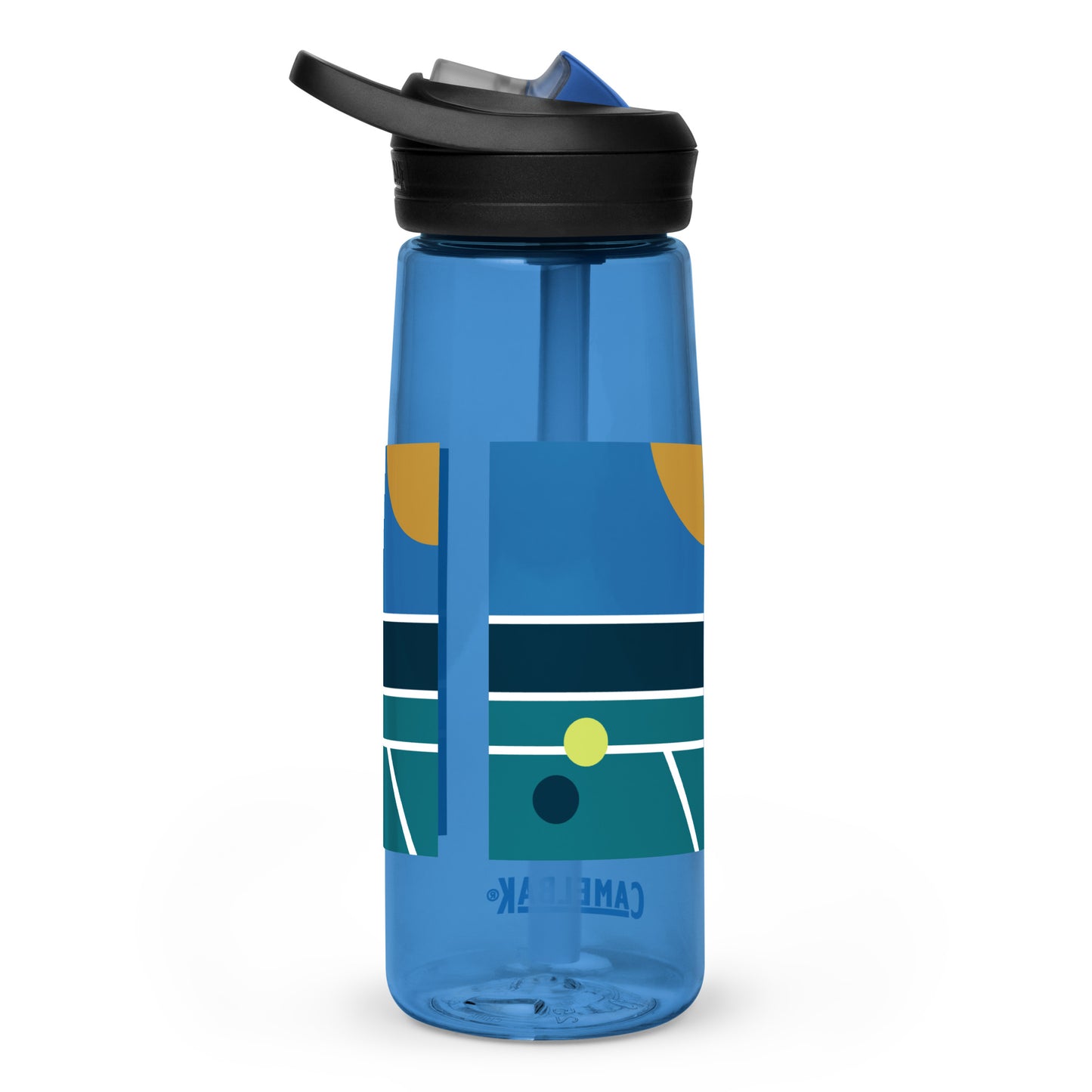 Minimalist Pickleball Court on sports water bottle
