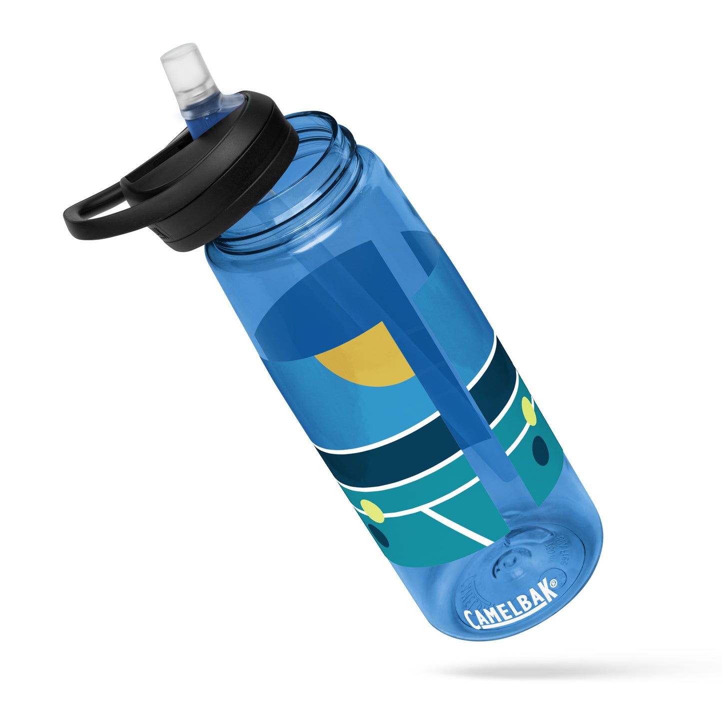 Minimalist Pickleball Court on sports water bottle
