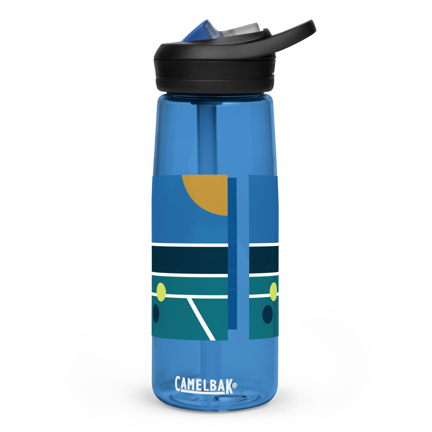 Minimalist Pickleball Court on sports water bottle