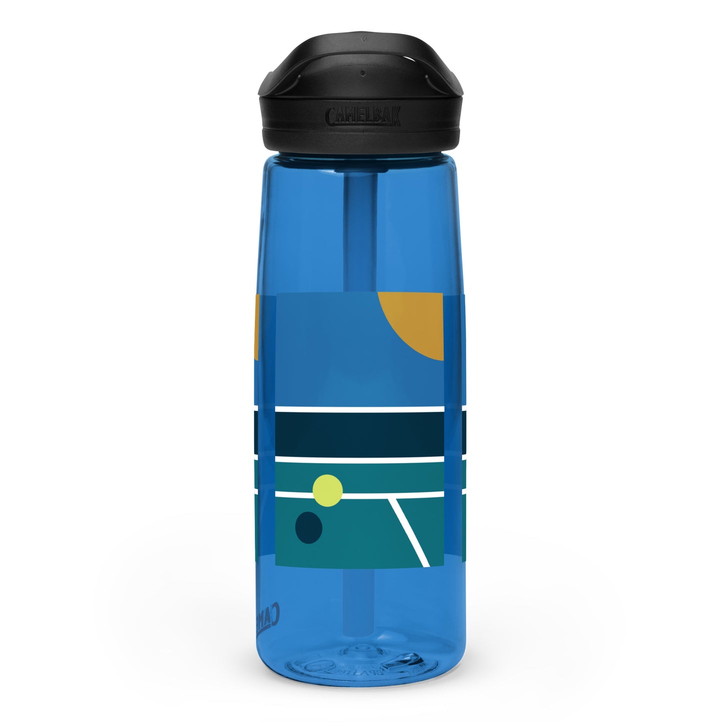 Minimalist Pickleball Court on sports water bottle
