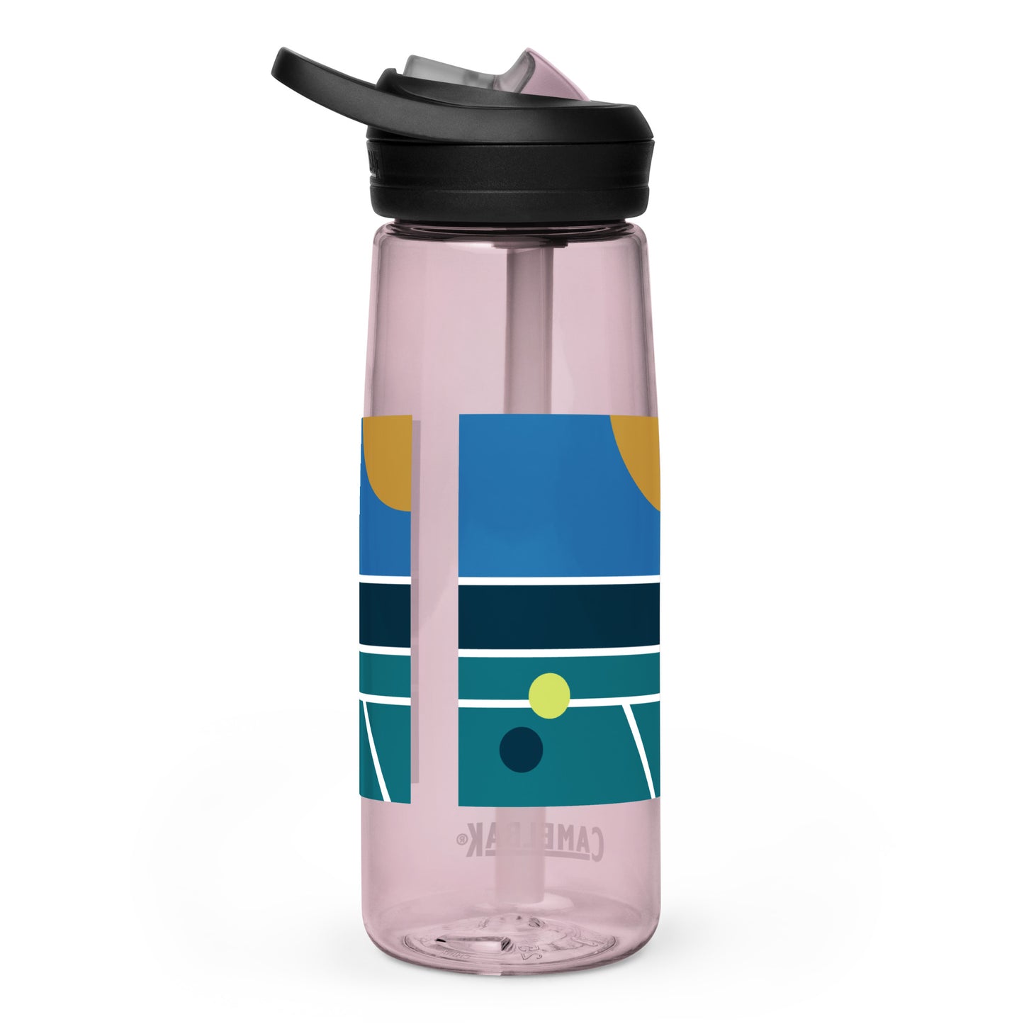 Minimalist Pickleball Court on sports water bottle