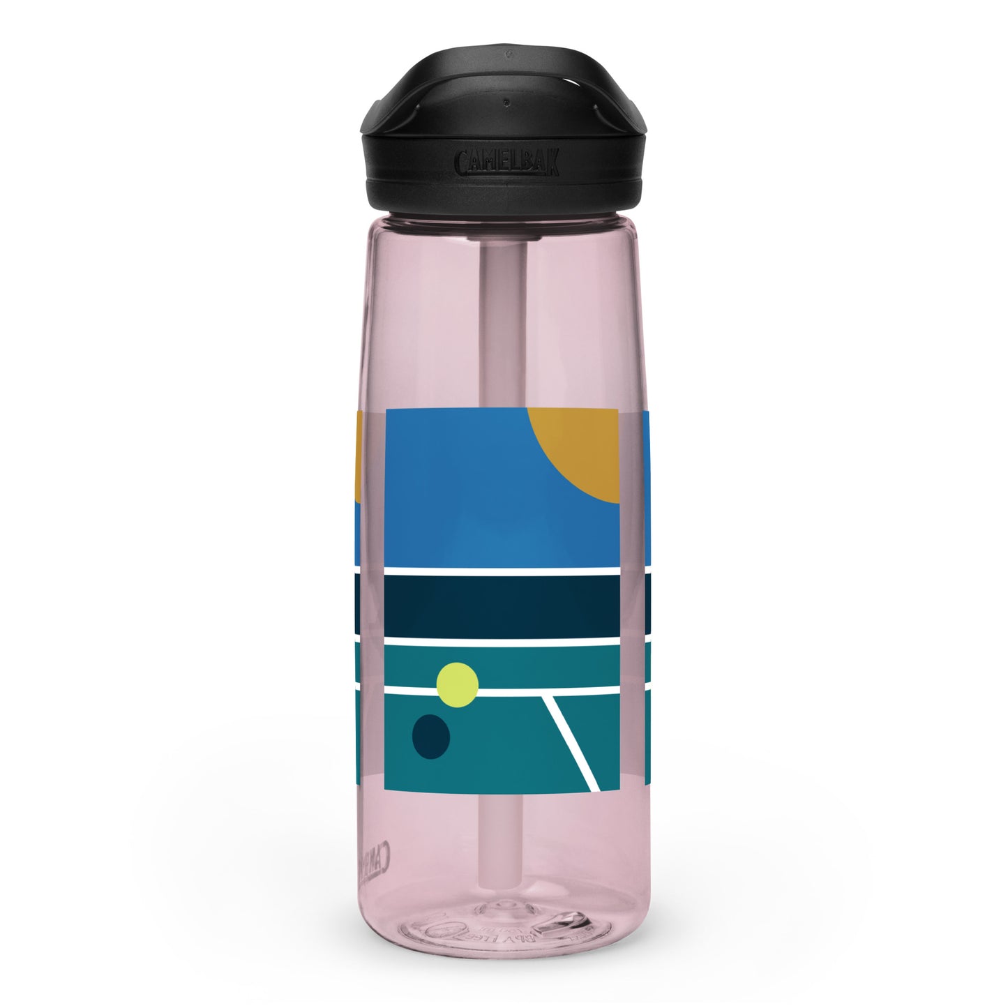 Minimalist Pickleball Court on sports water bottle