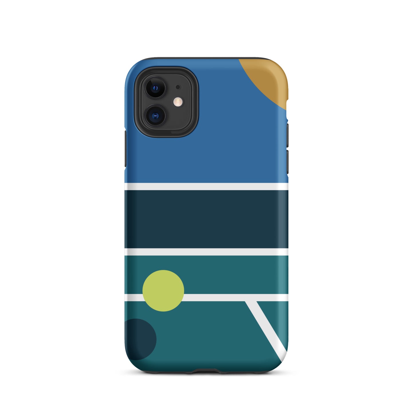 Minimalist Pickleball Court graphic on Tough Case for iPhone®