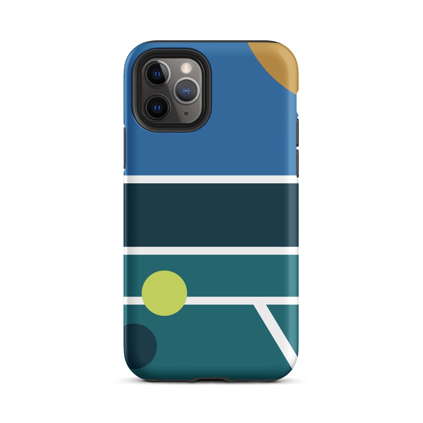 Minimalist Pickleball Court graphic on Tough Case for iPhone®