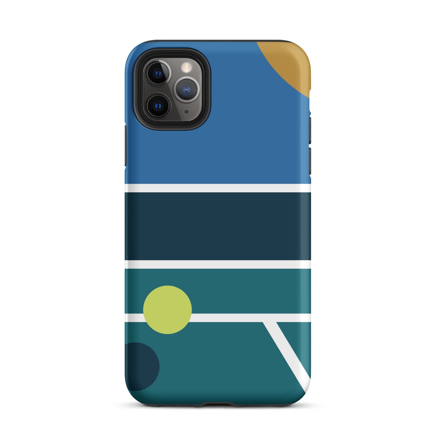 Minimalist Pickleball Court graphic on Tough Case for iPhone®