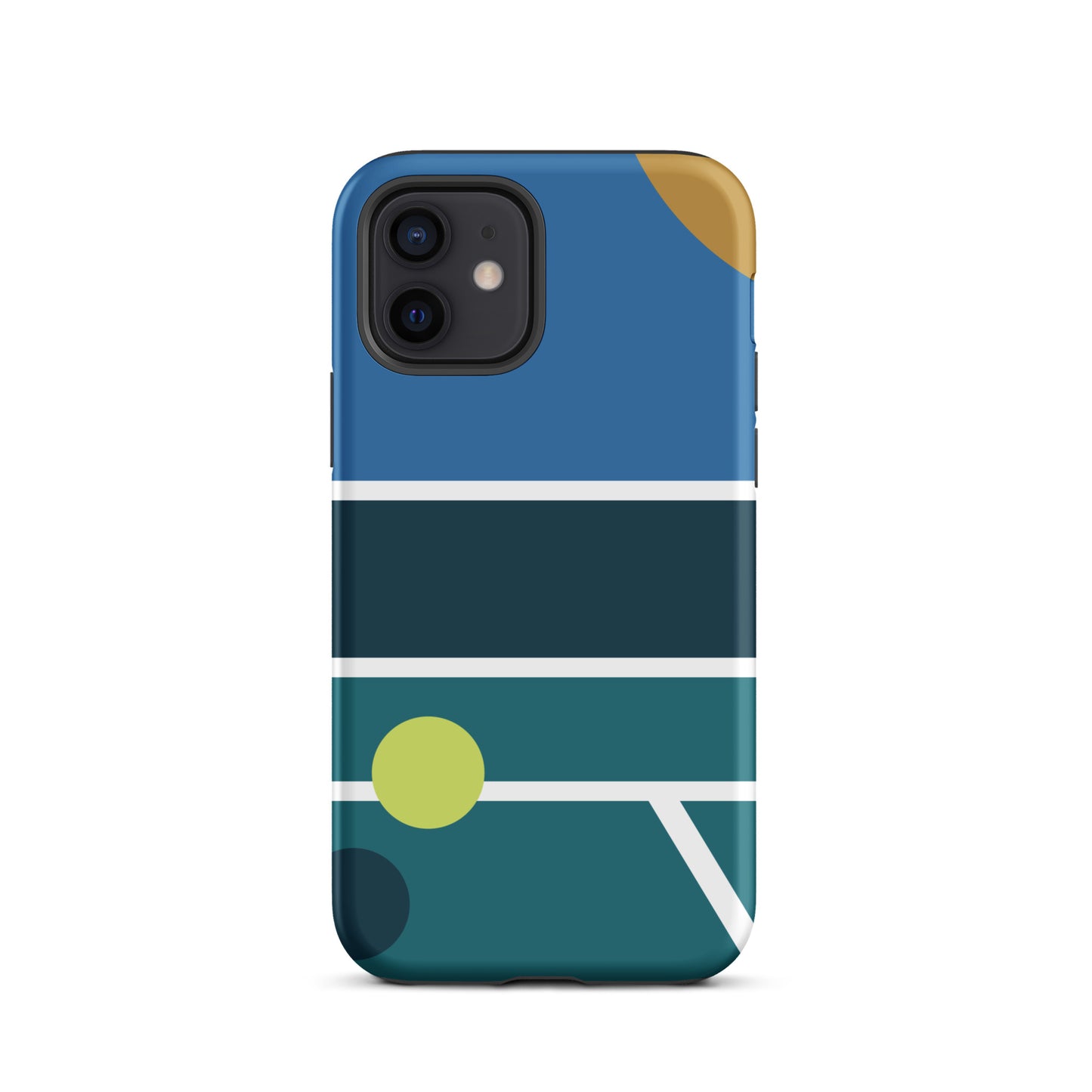 Minimalist Pickleball Court graphic on Tough Case for iPhone®