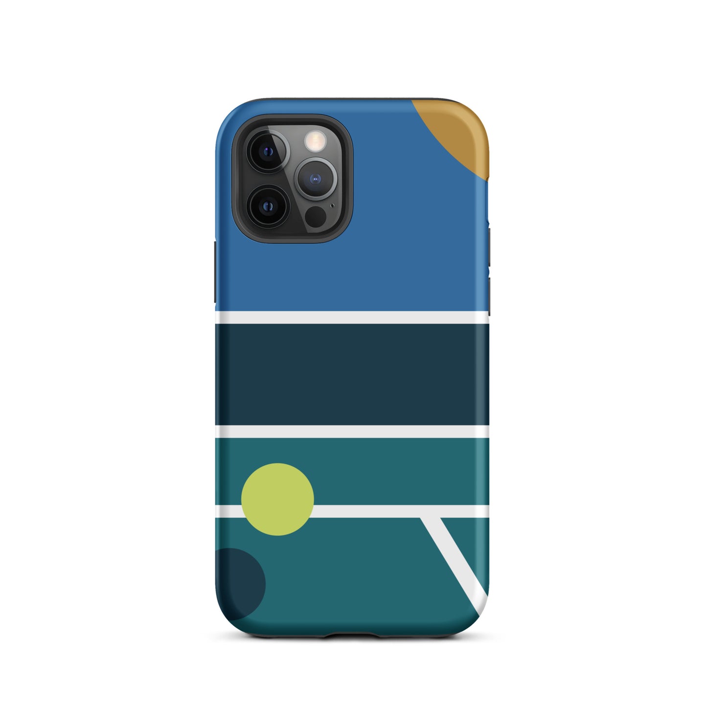 Minimalist Pickleball Court graphic on Tough Case for iPhone®
