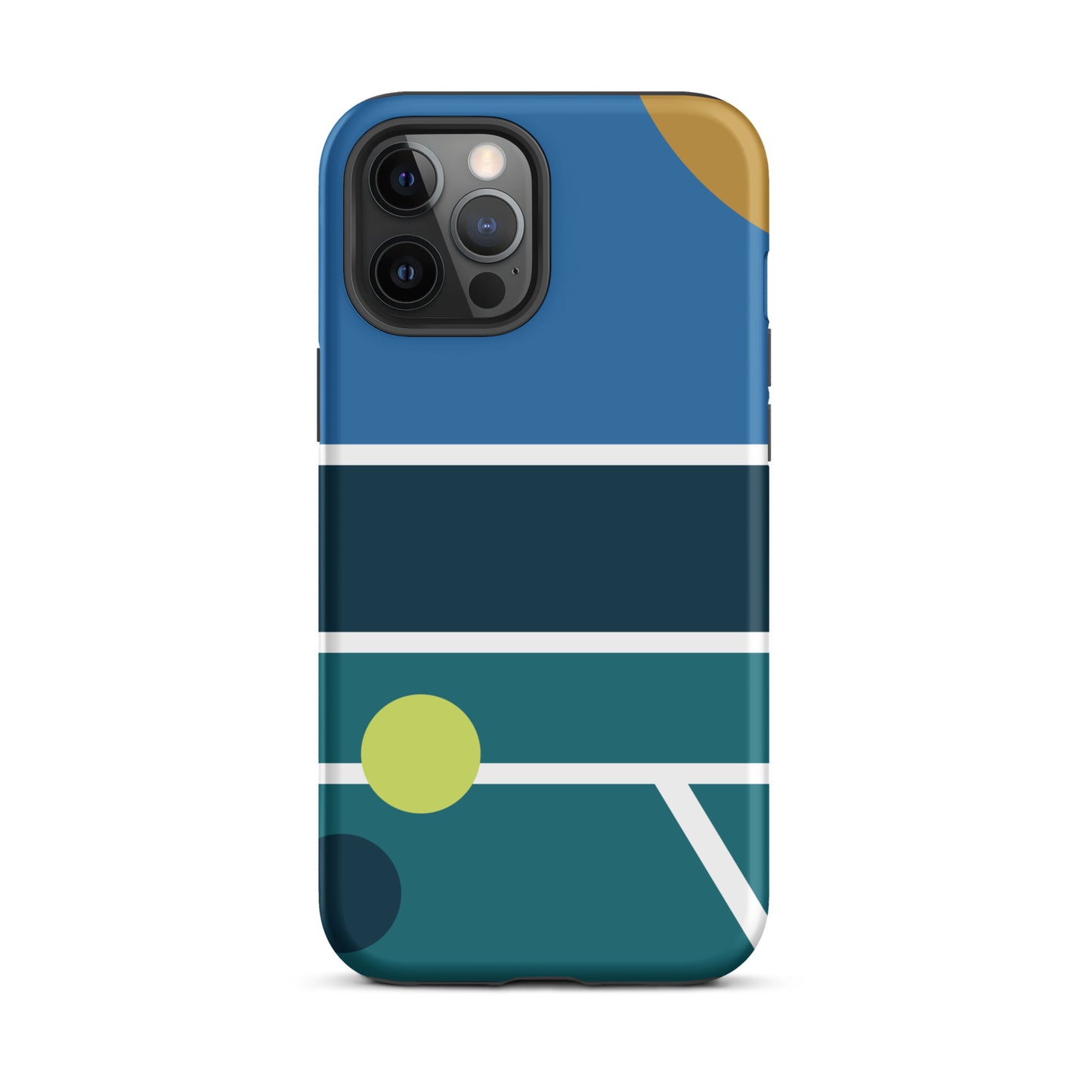 Minimalist Pickleball Court graphic on Tough Case for iPhone®
