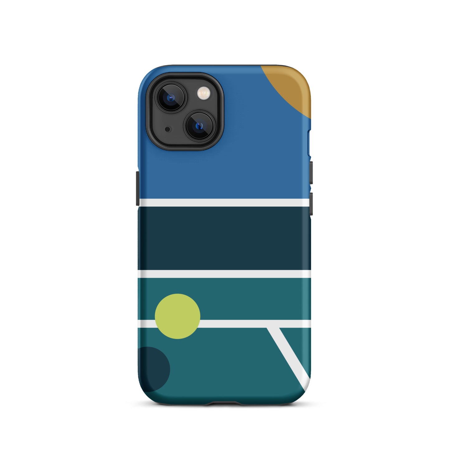 Minimalist Pickleball Court graphic on Tough Case for iPhone®
