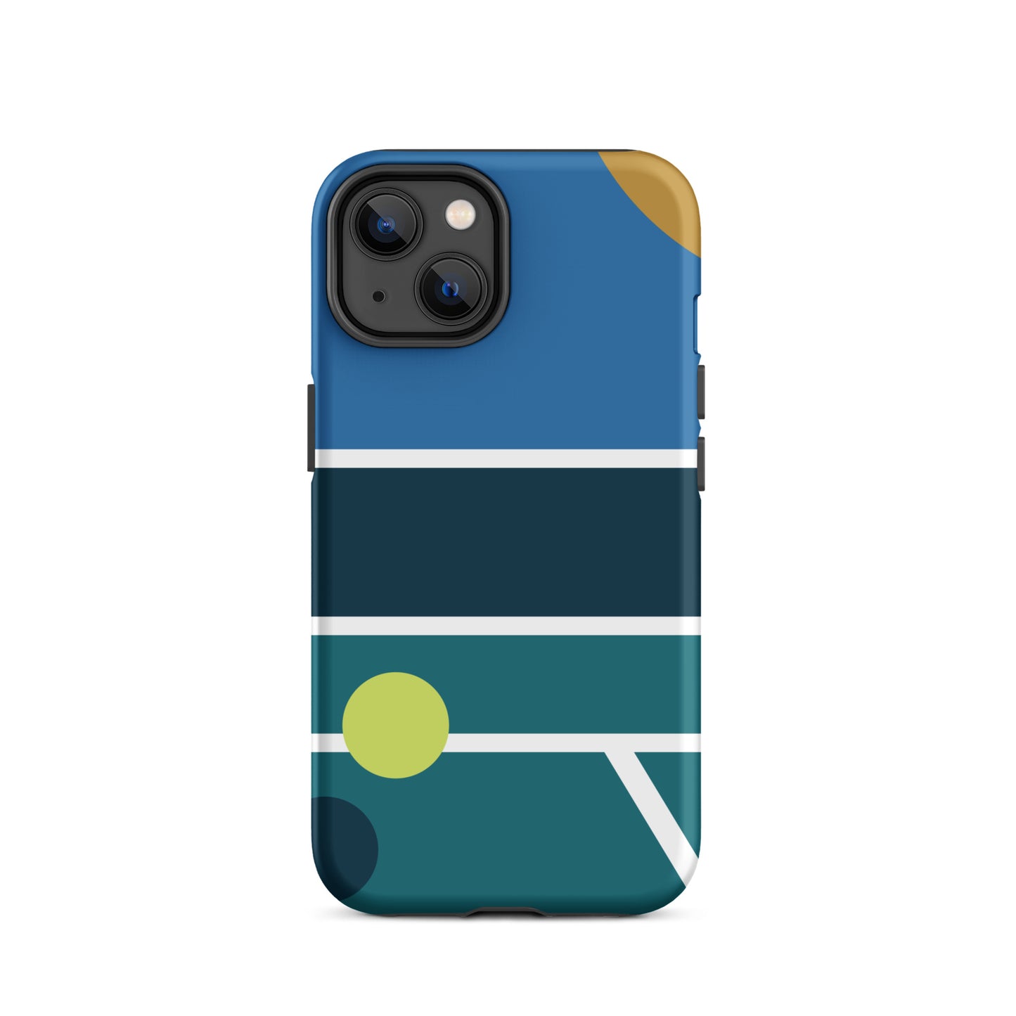 Minimalist Pickleball Court graphic on Tough Case for iPhone®