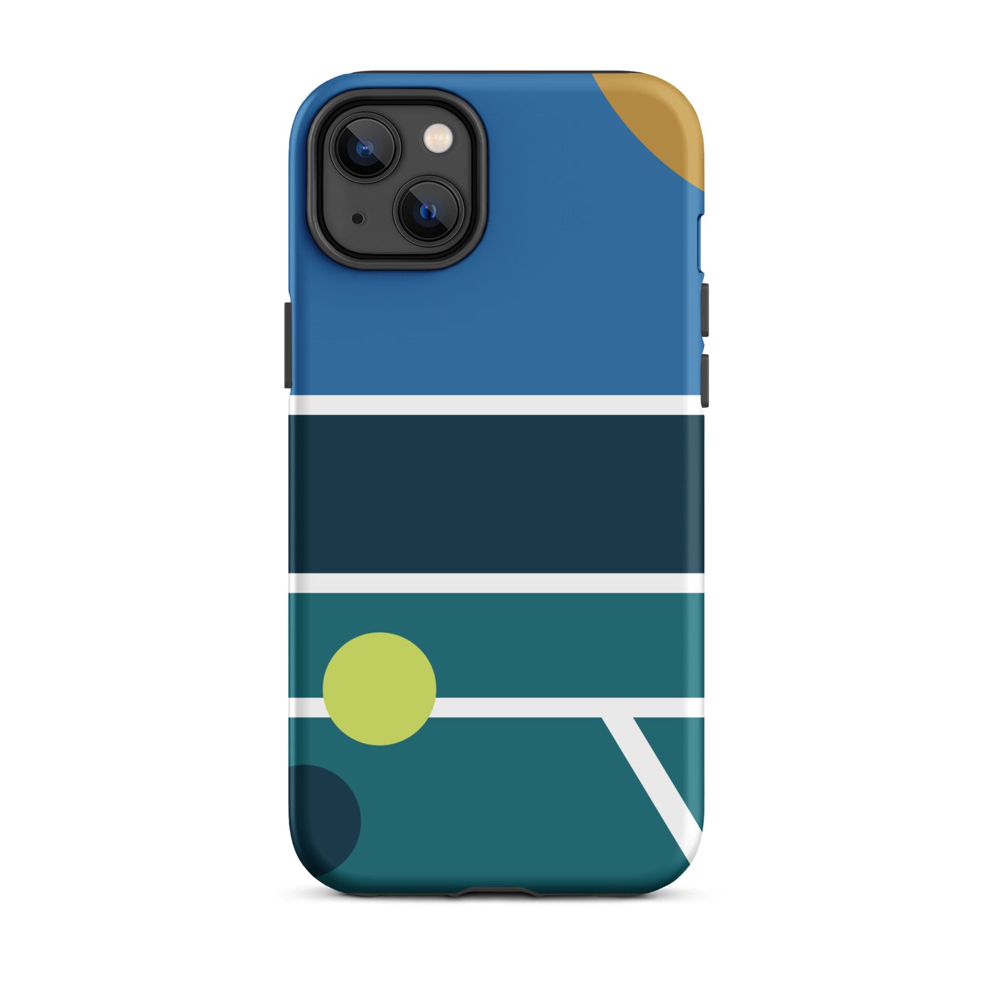 Minimalist Pickleball Court graphic on Tough Case for iPhone®