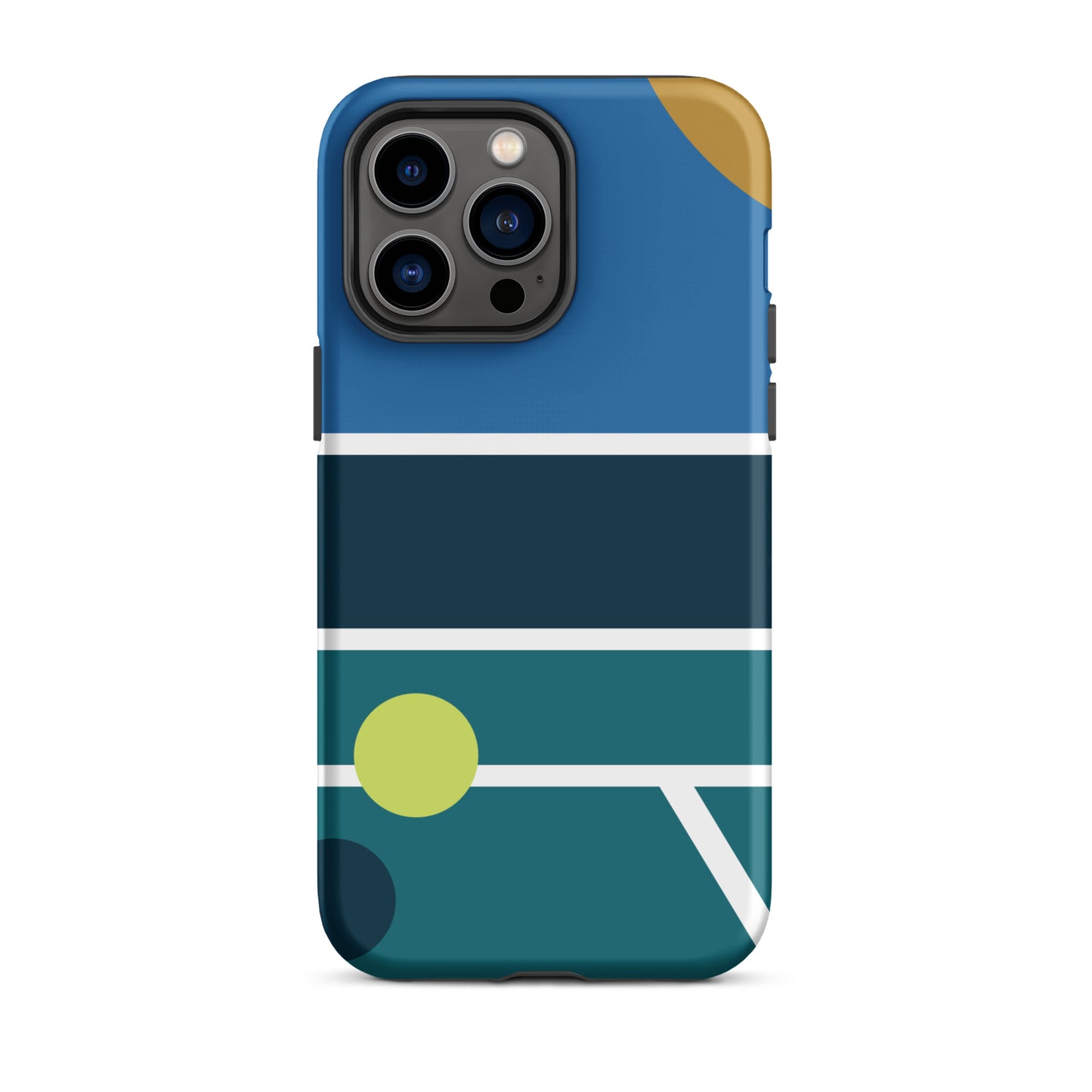 Minimalist Pickleball Court graphic on Tough Case for iPhone®