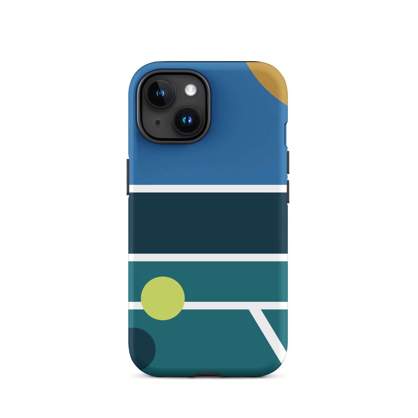 Minimalist Pickleball Court graphic on Tough Case for iPhone®
