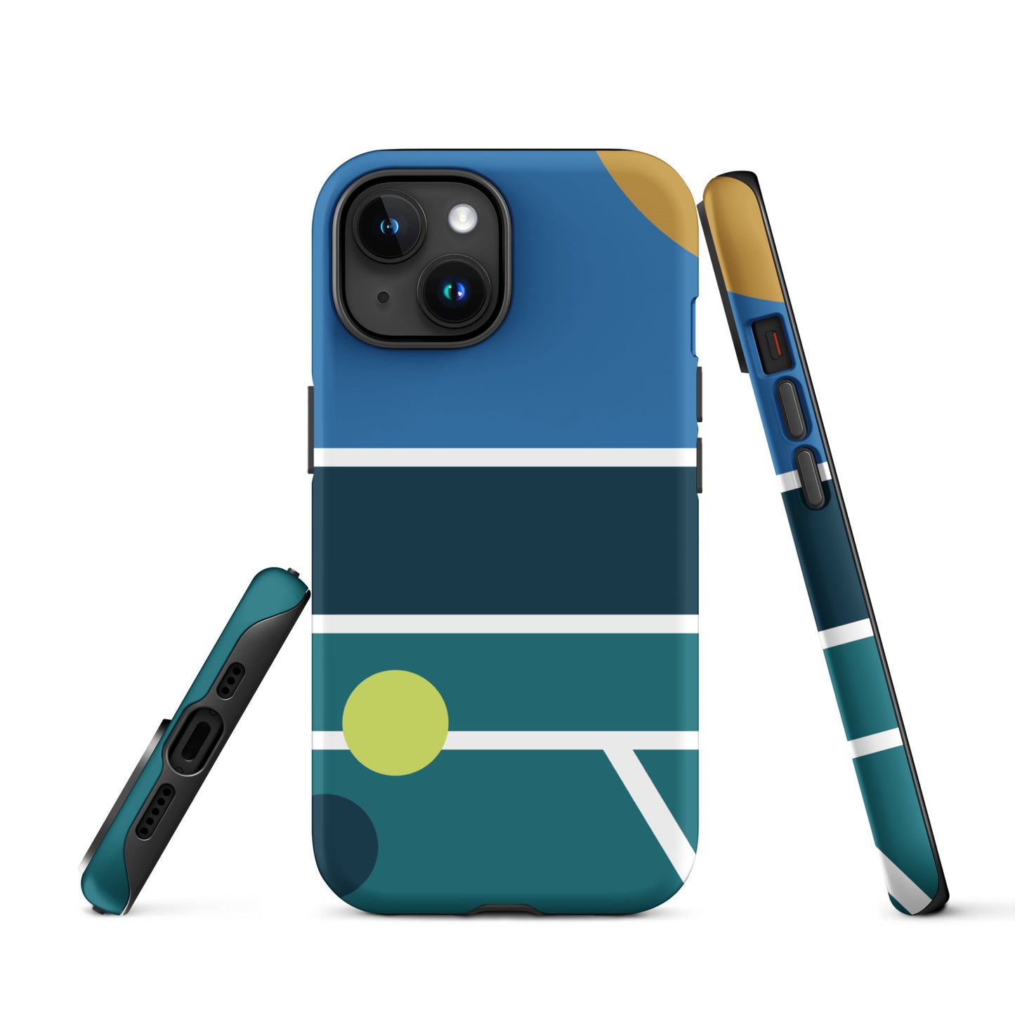 Minimalist Pickleball Court graphic on Tough Case for iPhone®