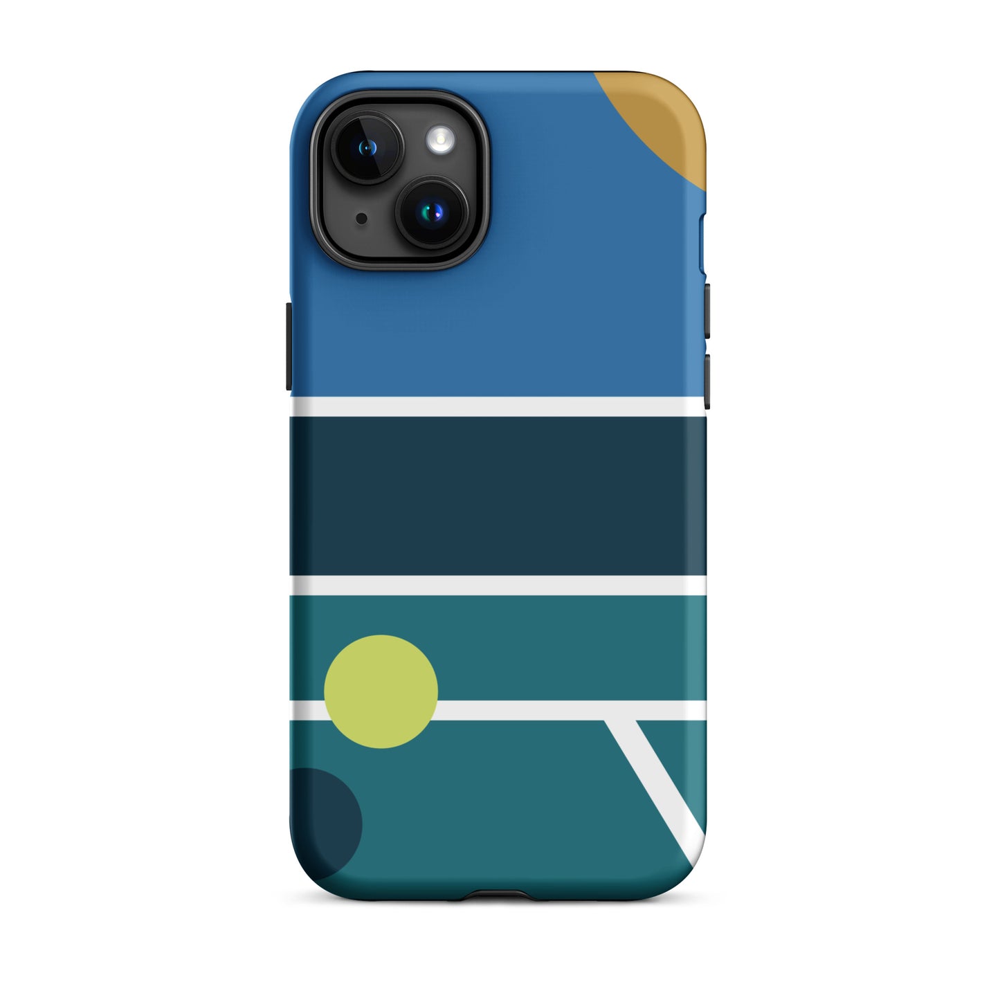 Minimalist Pickleball Court graphic on Tough Case for iPhone®