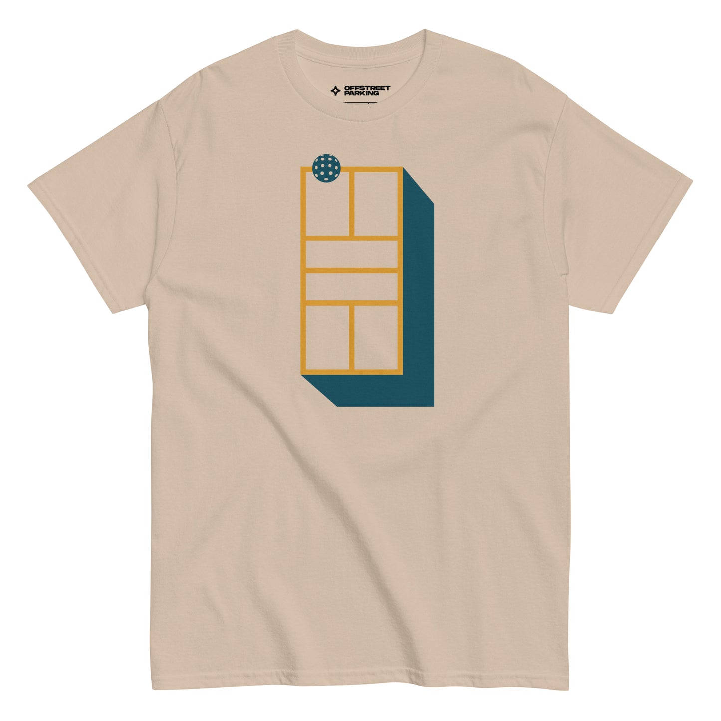 Pickleball Court Dimensional. Unisex classic tee
