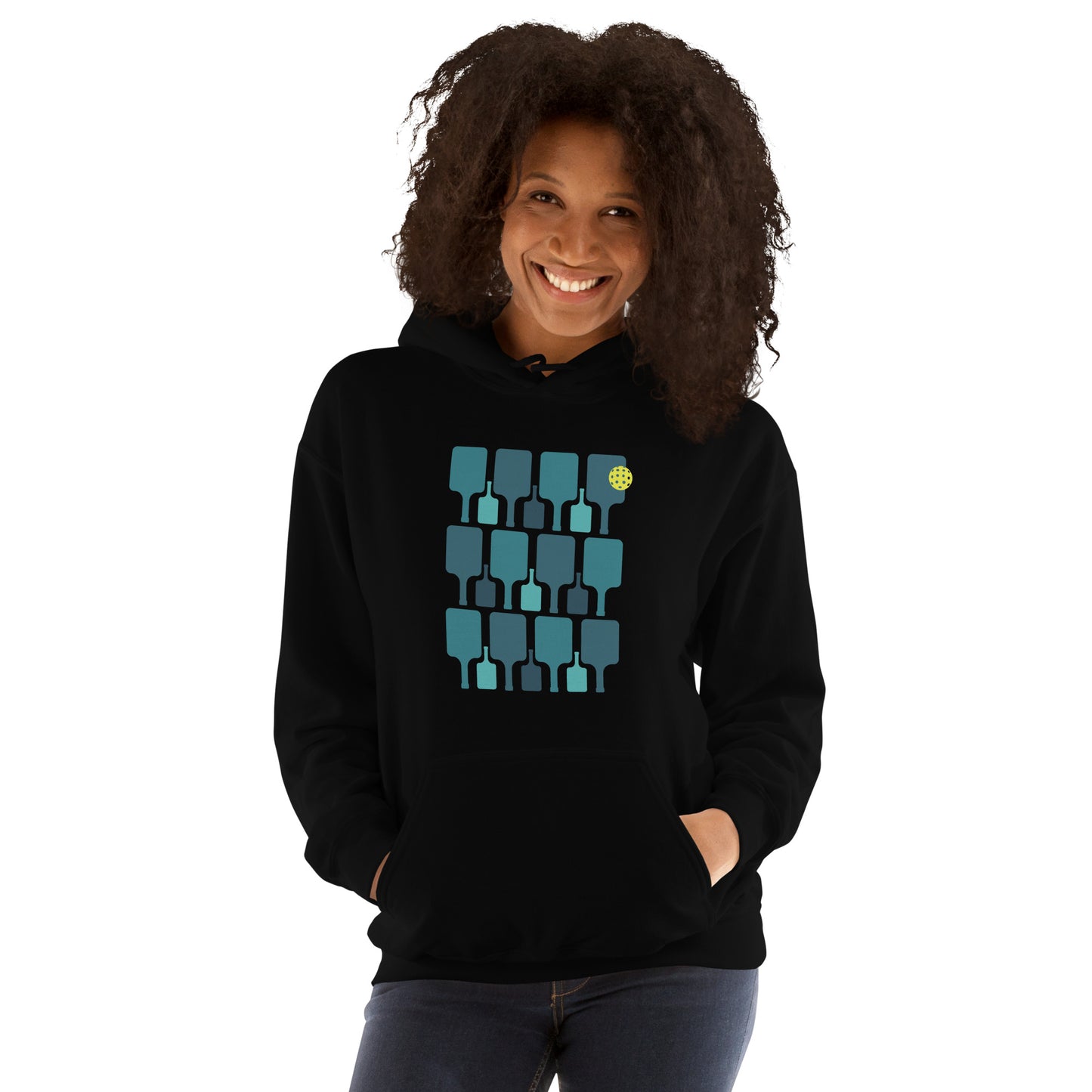Pickleball Paddle grid. Unisex Hoodie