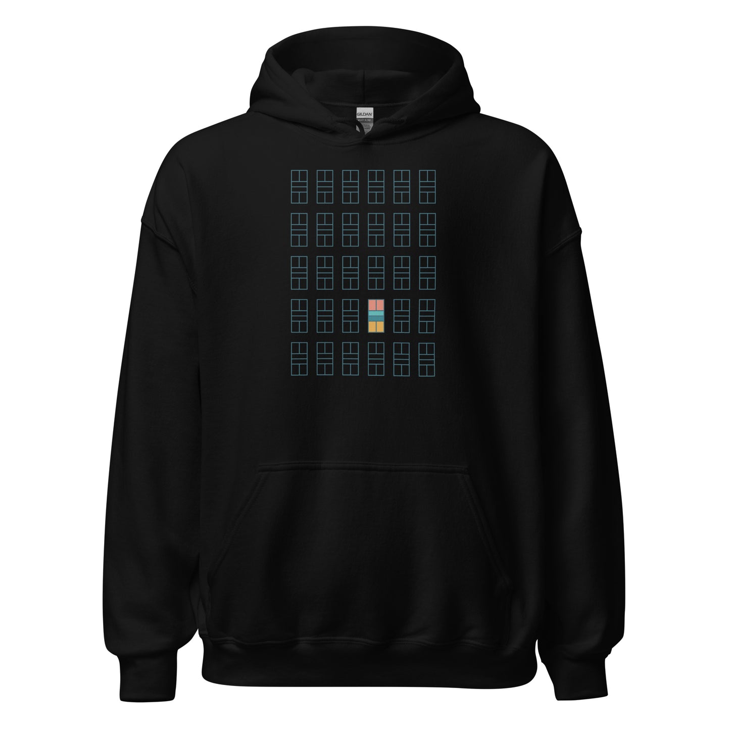 Pickleball Court grid. Unisex Hoodie