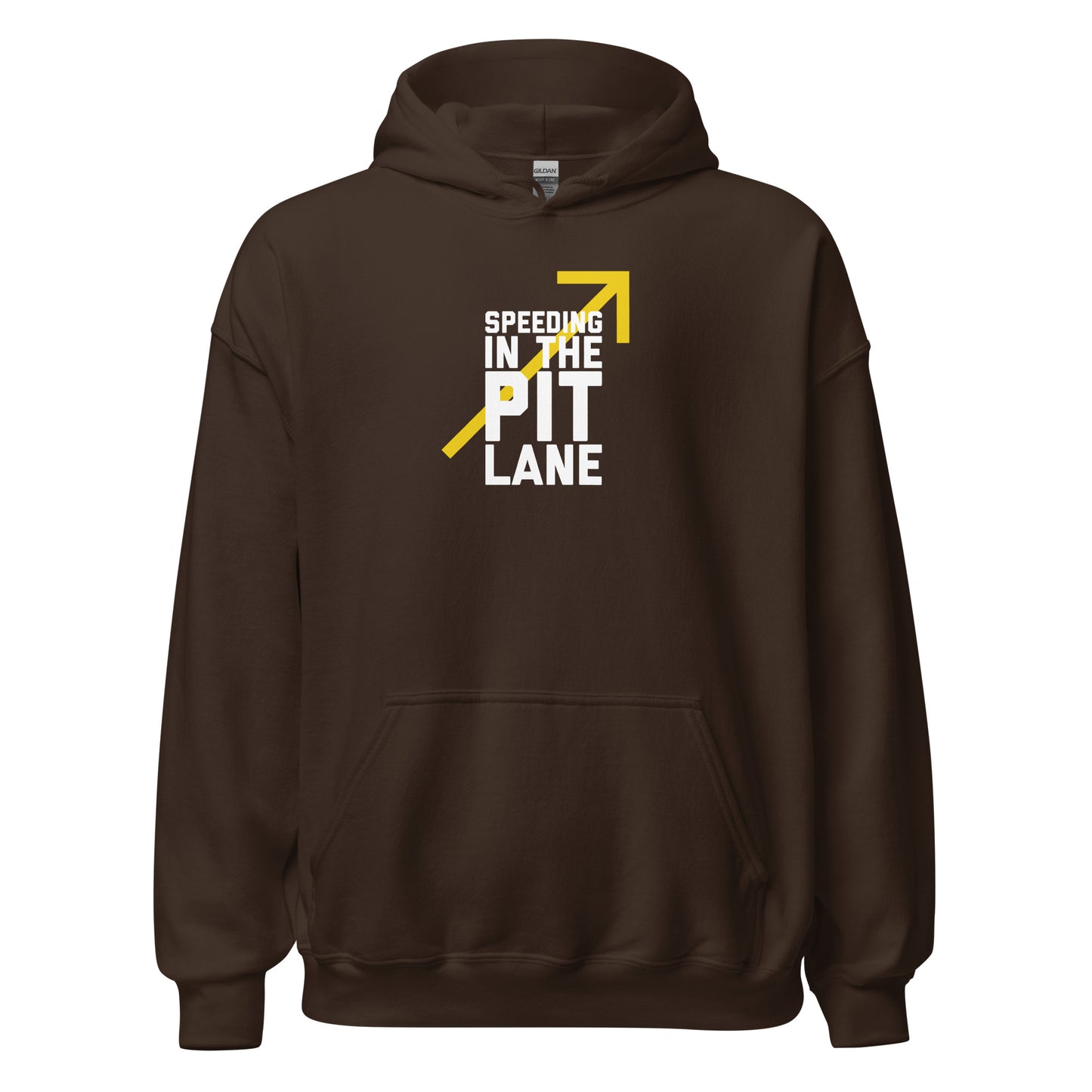 Speeding in the Pit Lane type on Unisex Hoodie