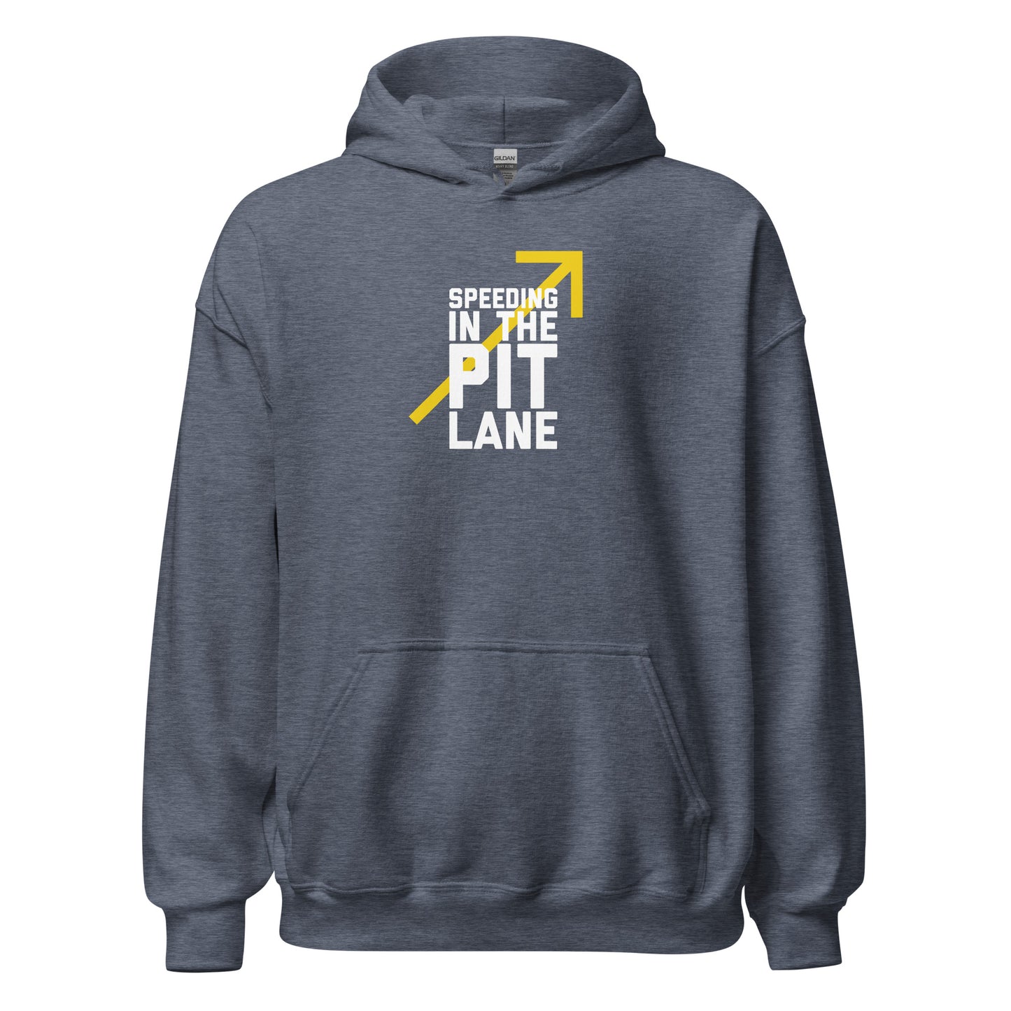 Speeding in the Pit Lane type on Unisex Hoodie