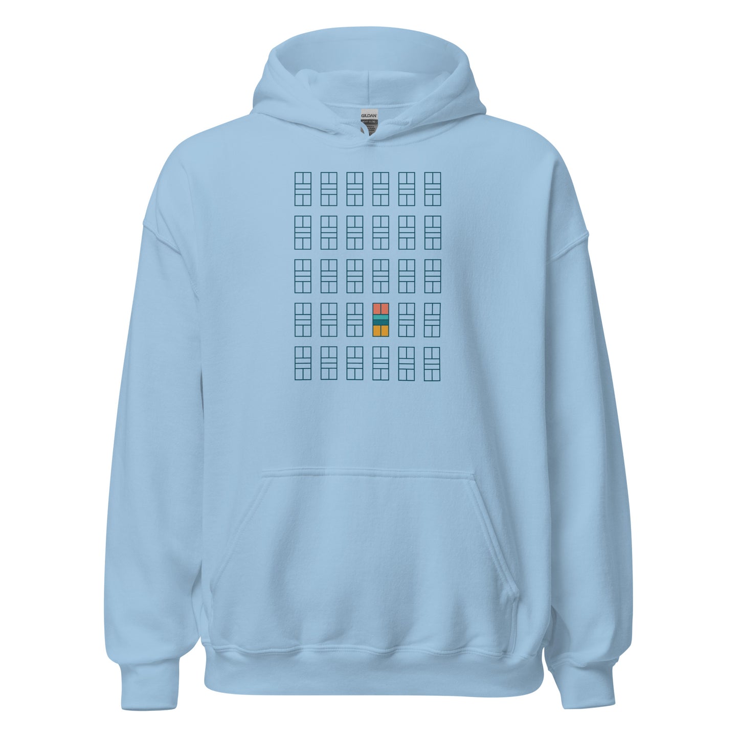 Pickleball Court grid. Unisex Hoodie