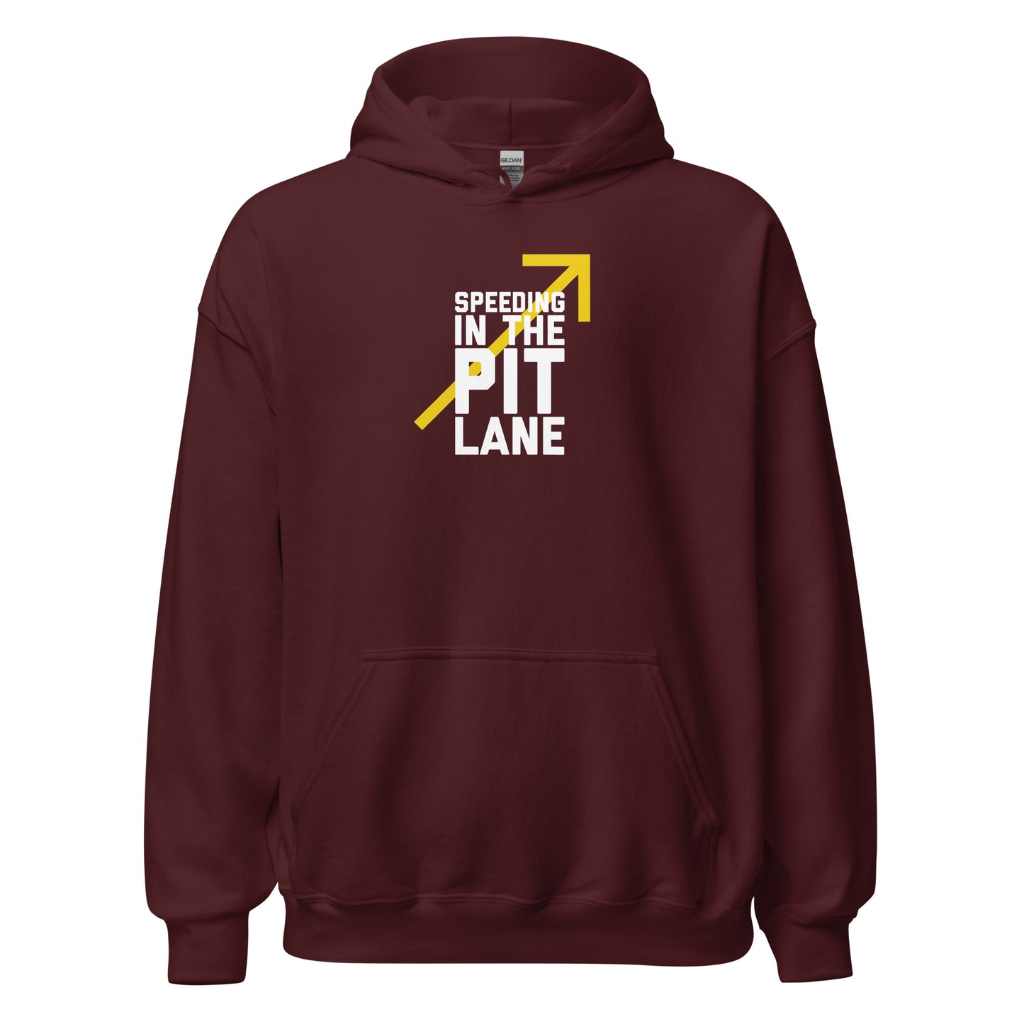 Speeding in the Pit Lane type on Unisex Hoodie