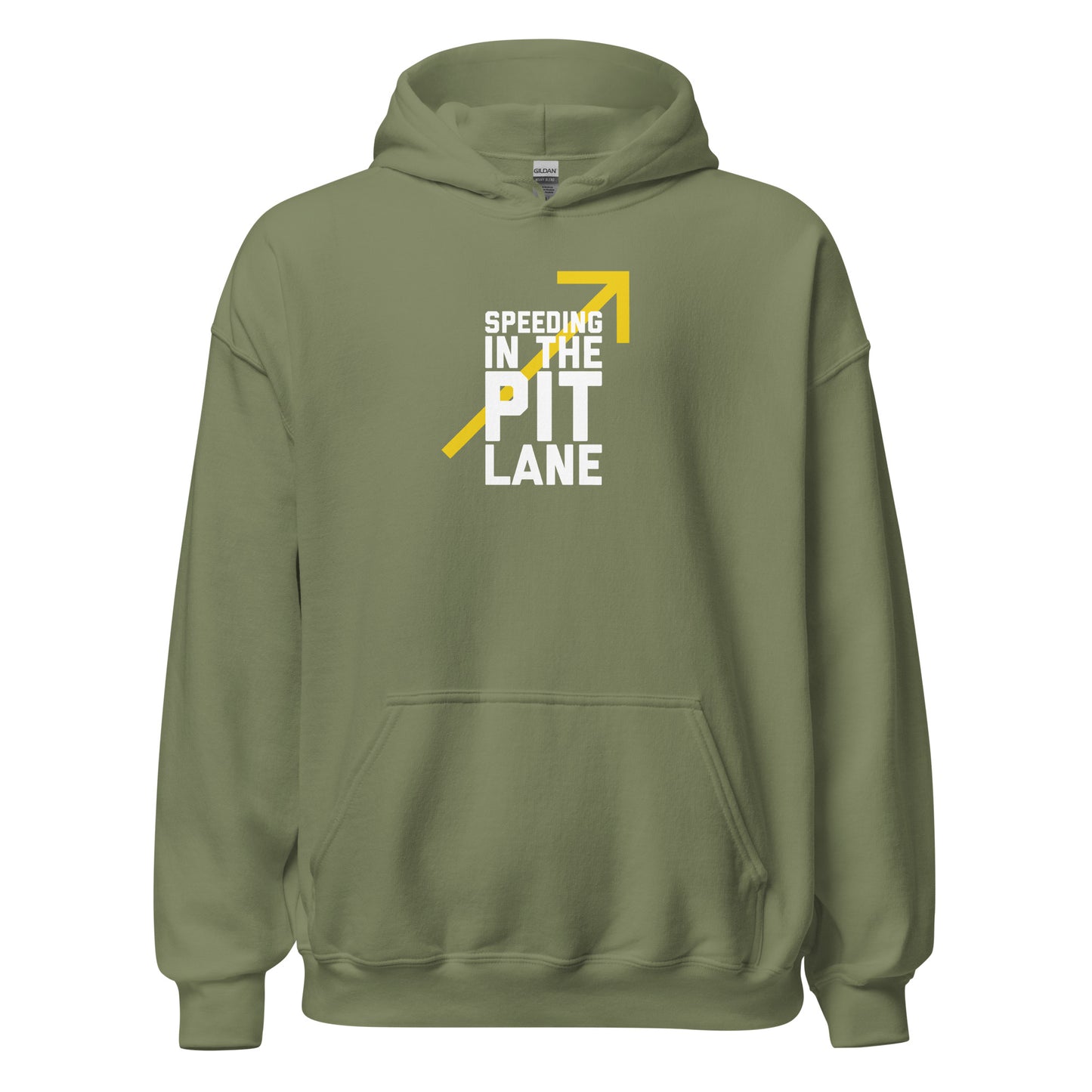 Speeding in the Pit Lane type on Unisex Hoodie