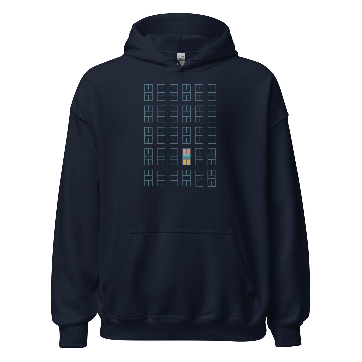 Pickleball Court grid. Unisex Hoodie