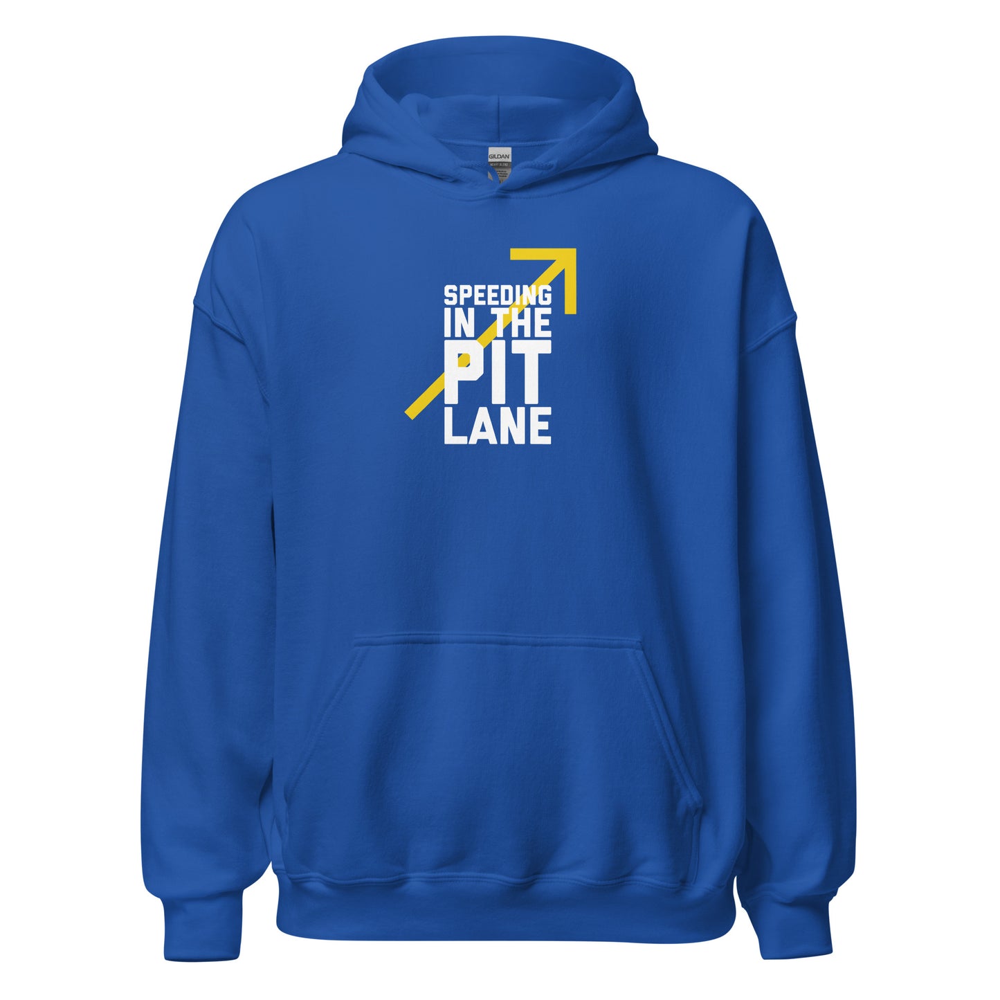 Speeding in the Pit Lane type on Unisex Hoodie