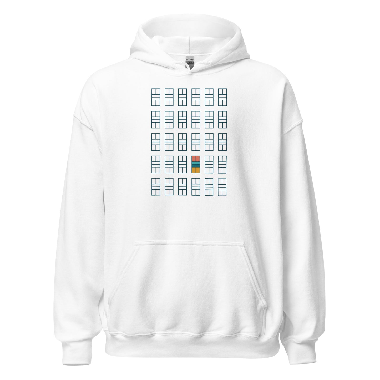 Pickleball Court grid. Unisex Hoodie
