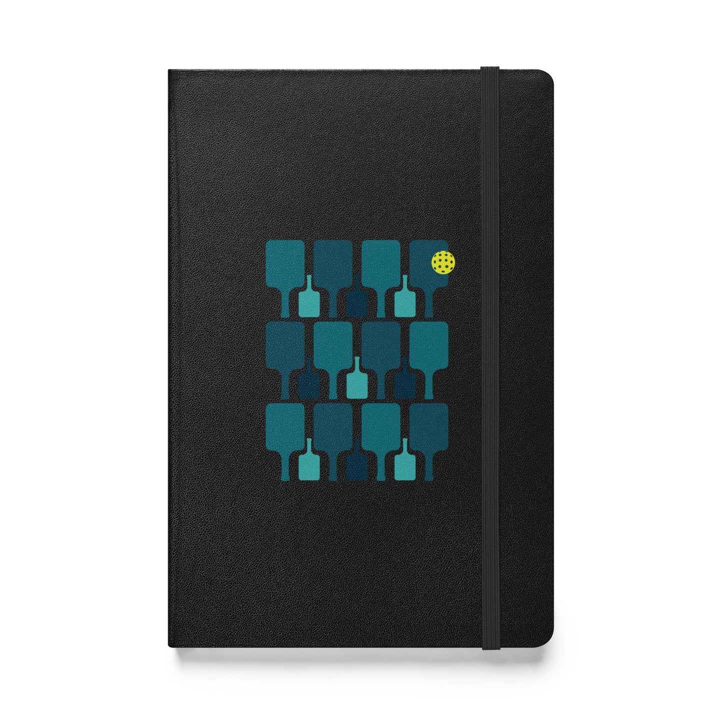 Paddle grid graphic on hardcover bound notebook