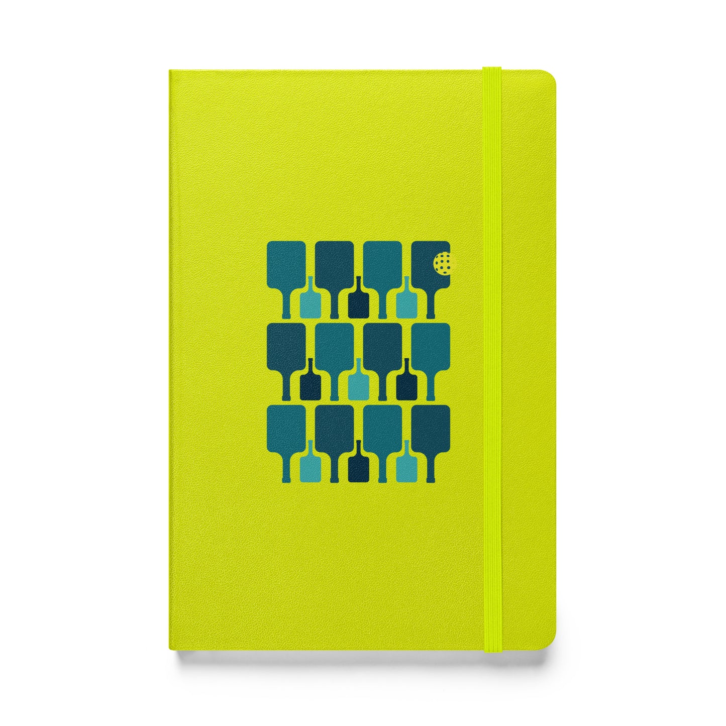 Paddle grid graphic on hardcover bound notebook