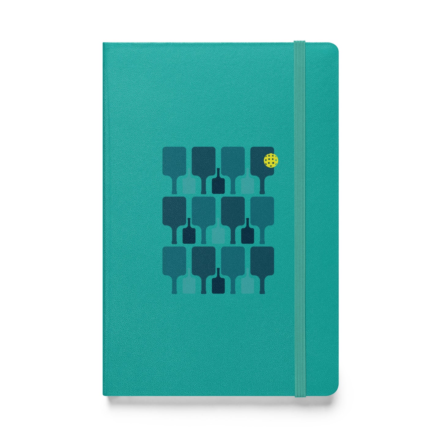 Paddle grid graphic on hardcover bound notebook