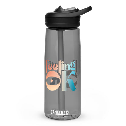 Feeling OK type on Sports water bottle