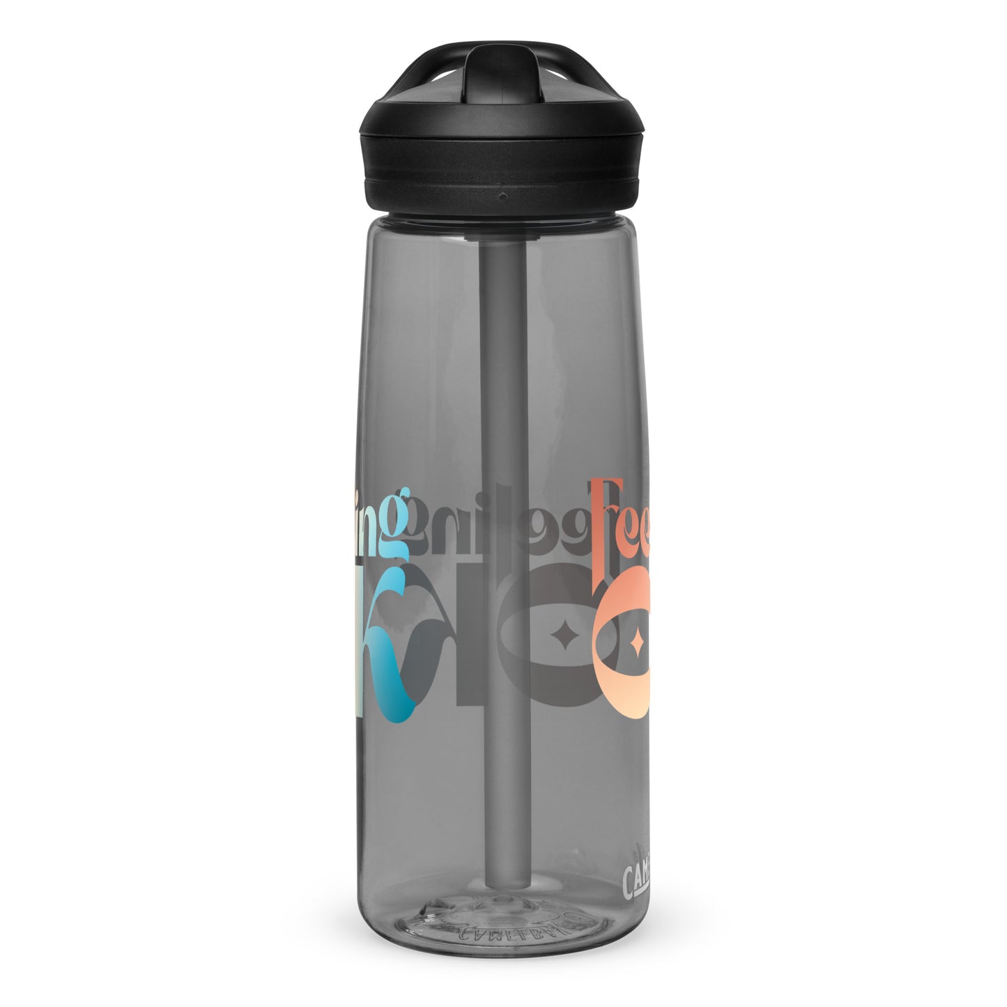 Feeling OK type on Sports water bottle