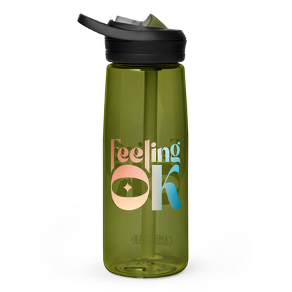 Feeling OK type on Sports water bottle