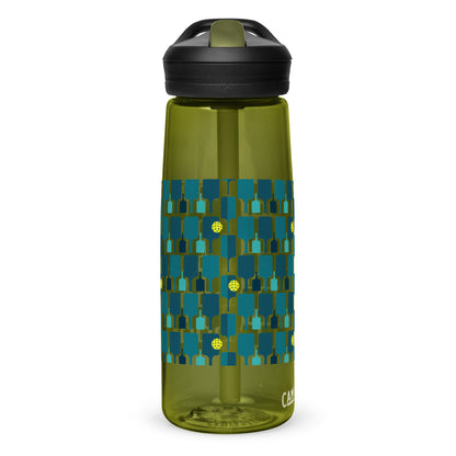 Pickleball Paddle grid sports water bottle