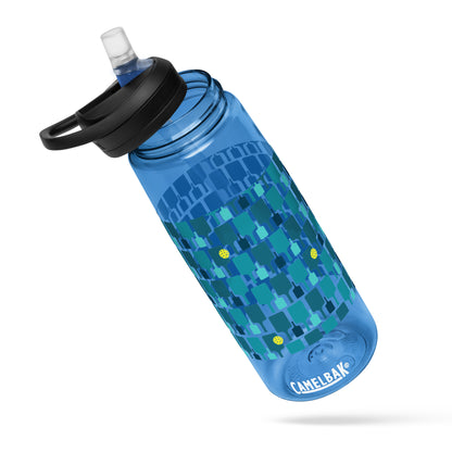 Pickleball Paddle grid sports water bottle