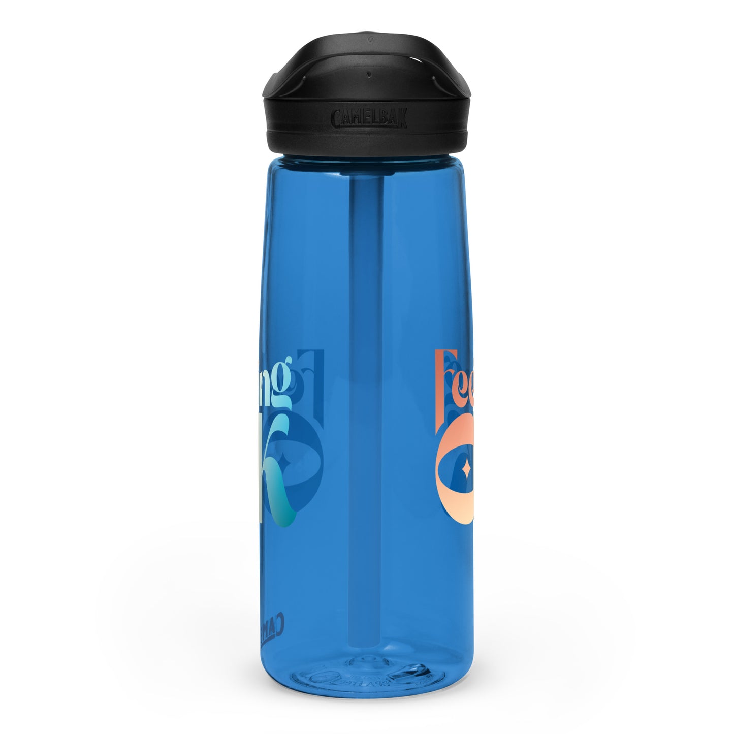 Feeling OK type on Sports water bottle