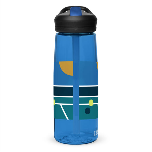 Minimalist Pickleball Court on sports water bottle